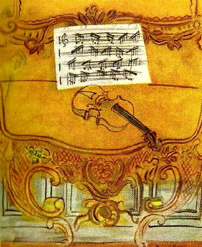  konsol med gul fiol